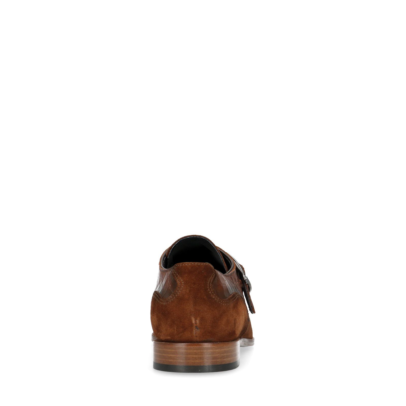 Cognac suède gespschoenen - Heren | MANFIELD