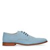 Blauwe veterschoenen met patroon