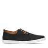 Zwarte veterschoenen met bruine details