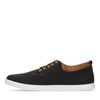 Zwarte veterschoenen met bruine details