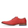 Rote Schnürschuhe mit Krokomuster