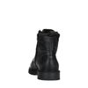 Schwarze Leder-Schnürboots mit schwarzem Futter