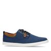 Blaue Schnürschuhe mit braunen Details