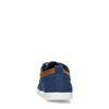 Blaue Schnürschuhe mit braunen Details