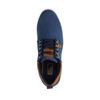 Blaue Schnürschuhe mit braunen Details