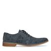 Chaussures à lacets en nubuck avec imprimé - bleu