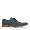 Chaussures à lacets en nubuck avec imprimé - bleu
