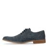 Chaussures à lacets en nubuck avec imprimé - bleu