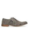 Chaussures à lacets en nubuck avec imprimé - vert