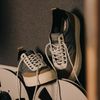 Goliath graue Sneaker aus Nylon und Veloursleder