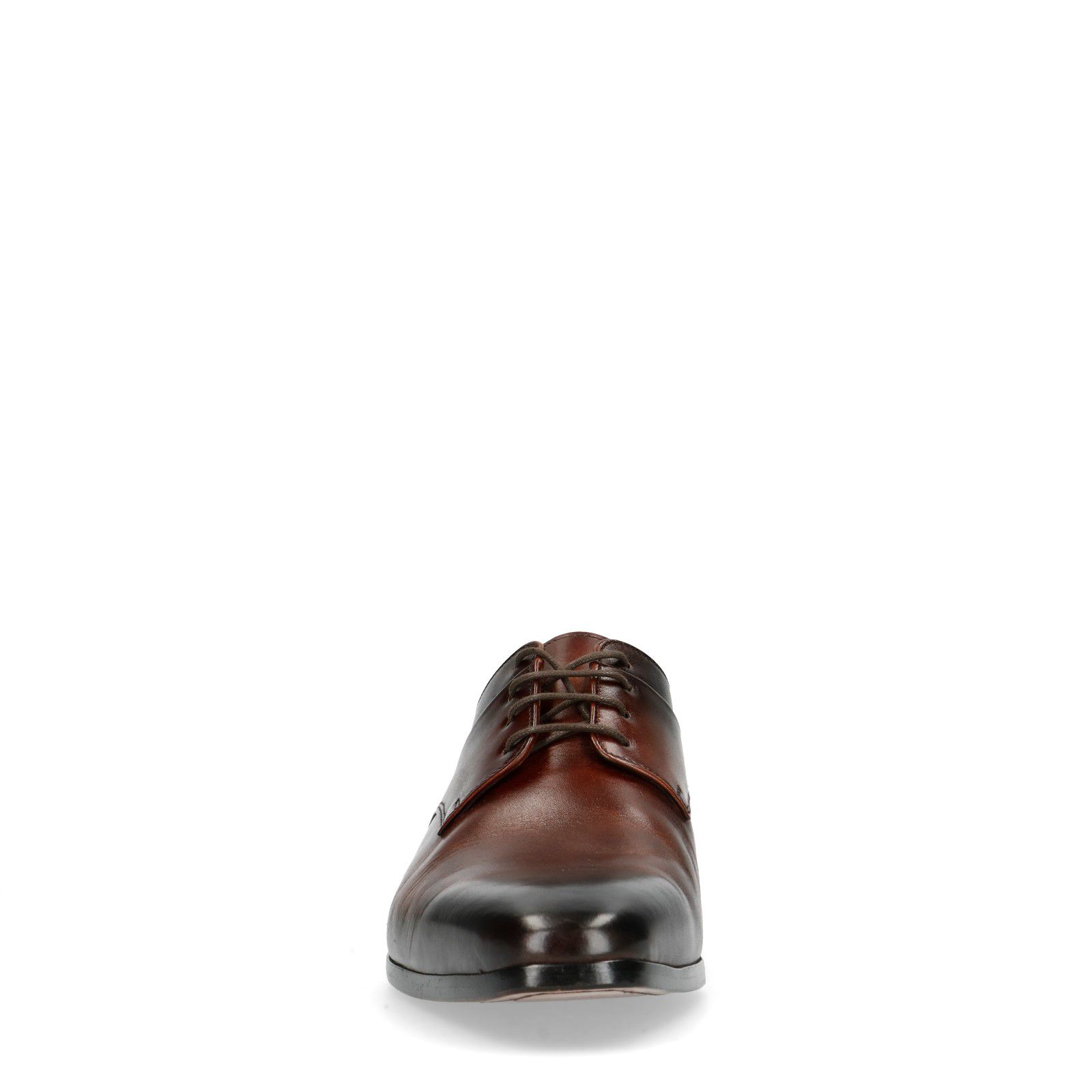 Cognac leren veterschoenen - Heren | MANFIELD
