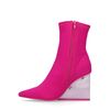 Jeffrey Campbell Siren Bottines-chaussettes textile - rose