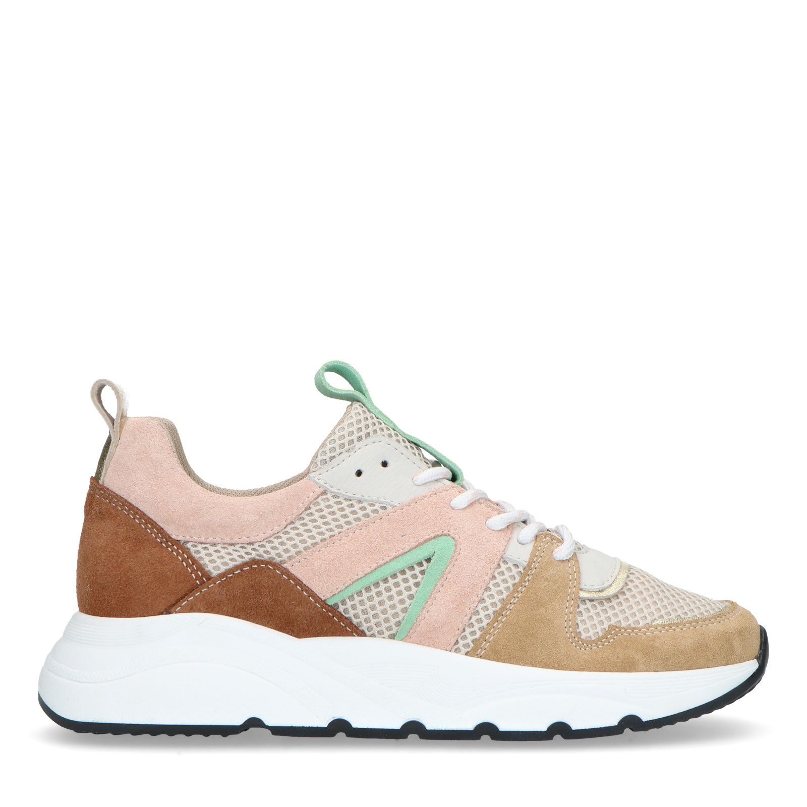 Farbige Dad Sneaker aus Veloursleder Farbige Dad Sneaker aus Veloursleder