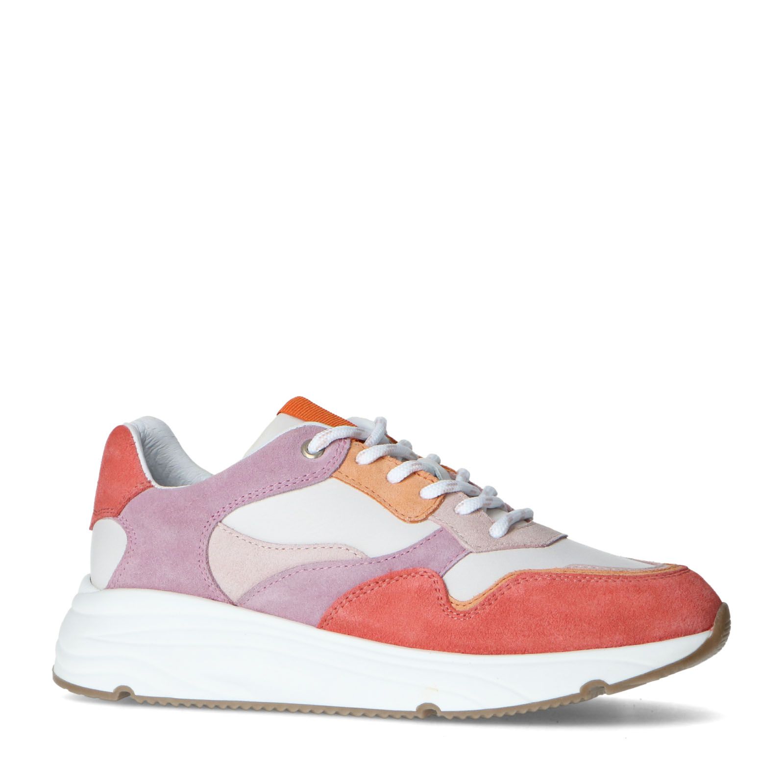 Roze dad sneakers met gekleurde details