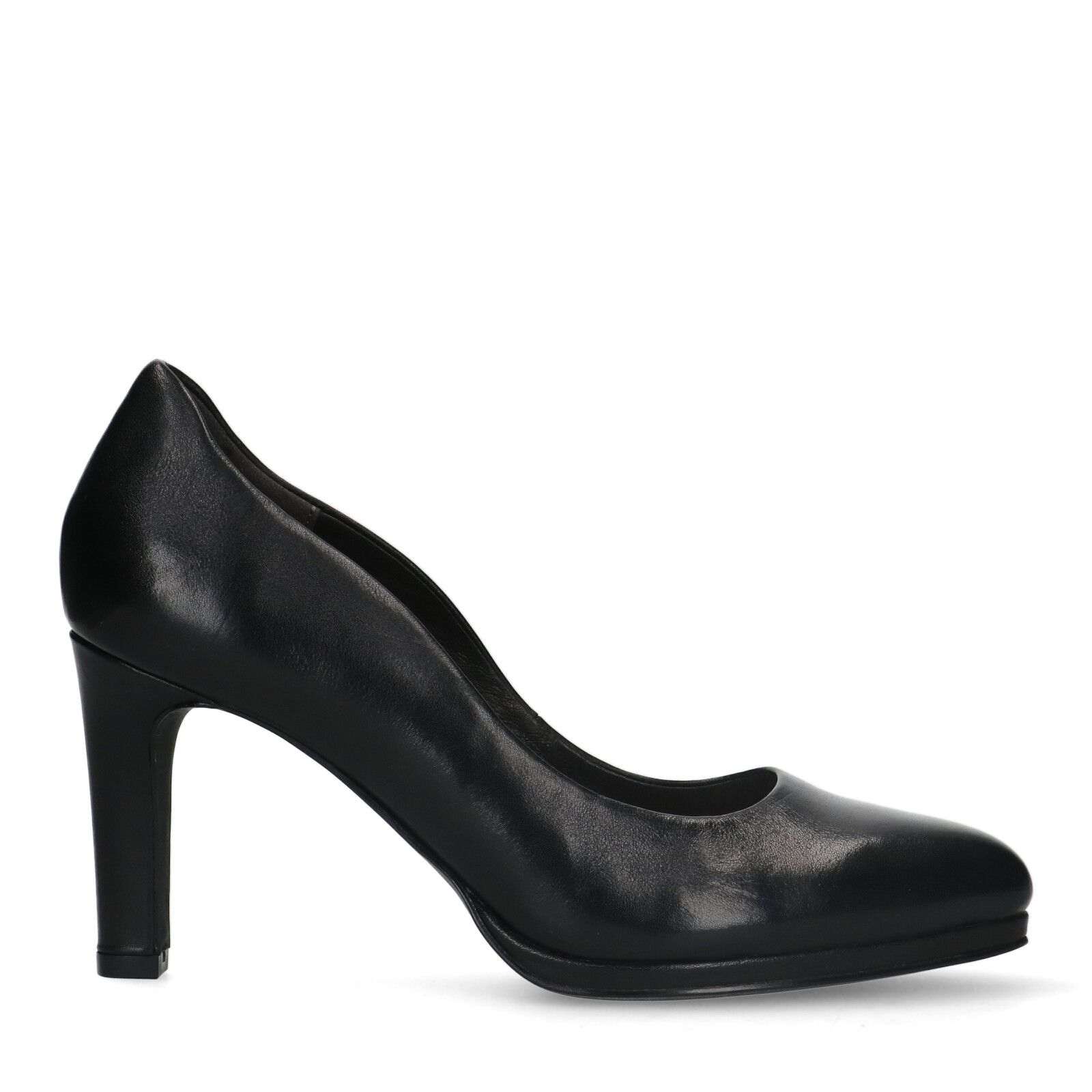 Satijnen zwarte pump met strik - Dames | MANFIELD