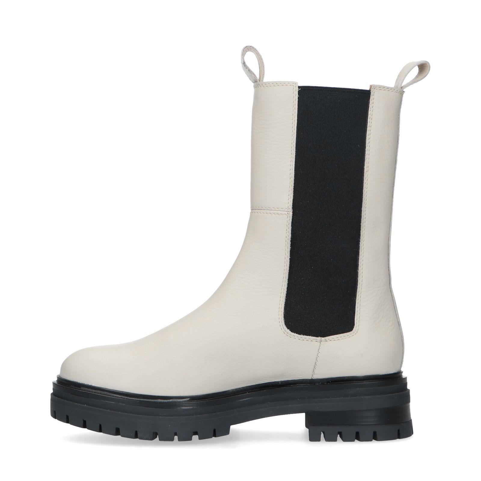 Beige leren chelsea boots - Dames | MANFIELD