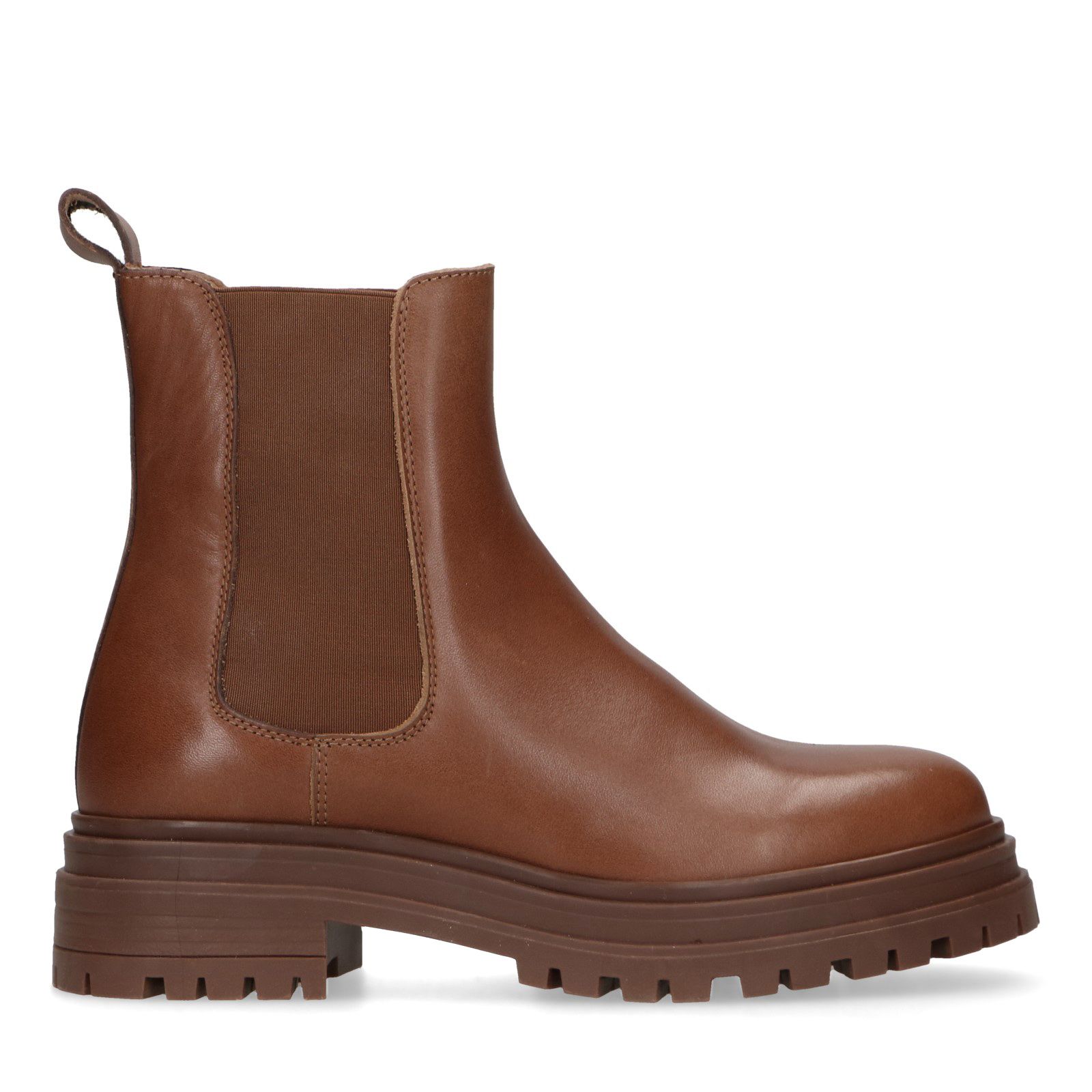 cognac lug sole boots