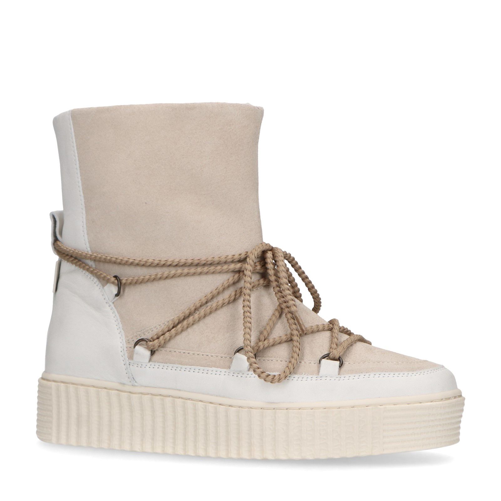 Beige suède snow boots - Dames | MANFIELD