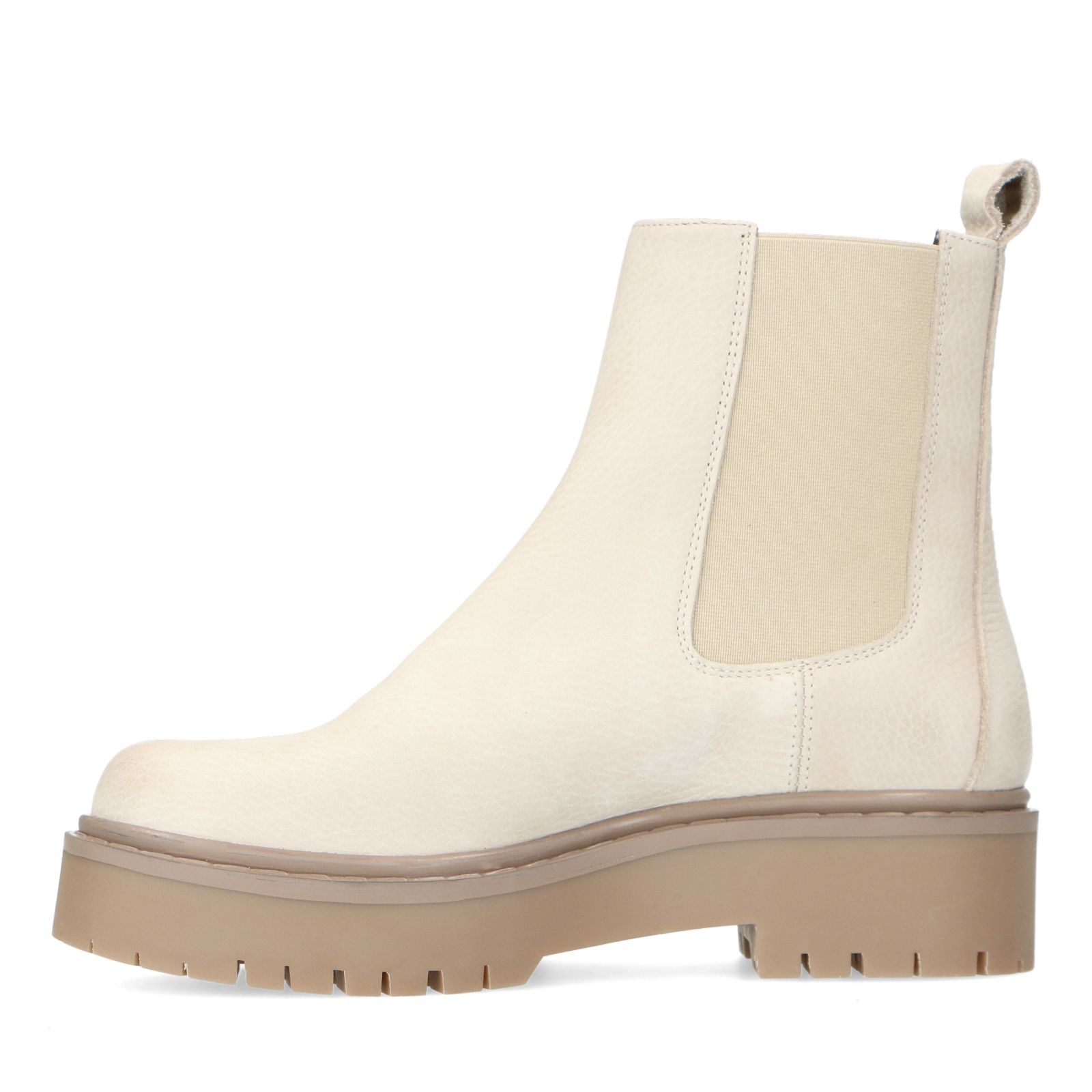 Off white lage chelsea boots met plateauzool - Dames | MANFIELD