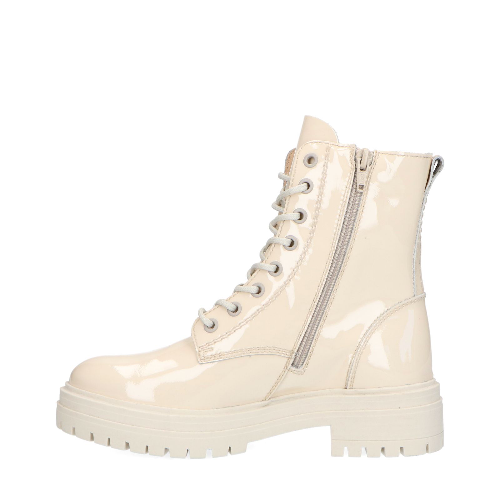Off-white veterboots van lakleer - Dames | MANFIELD