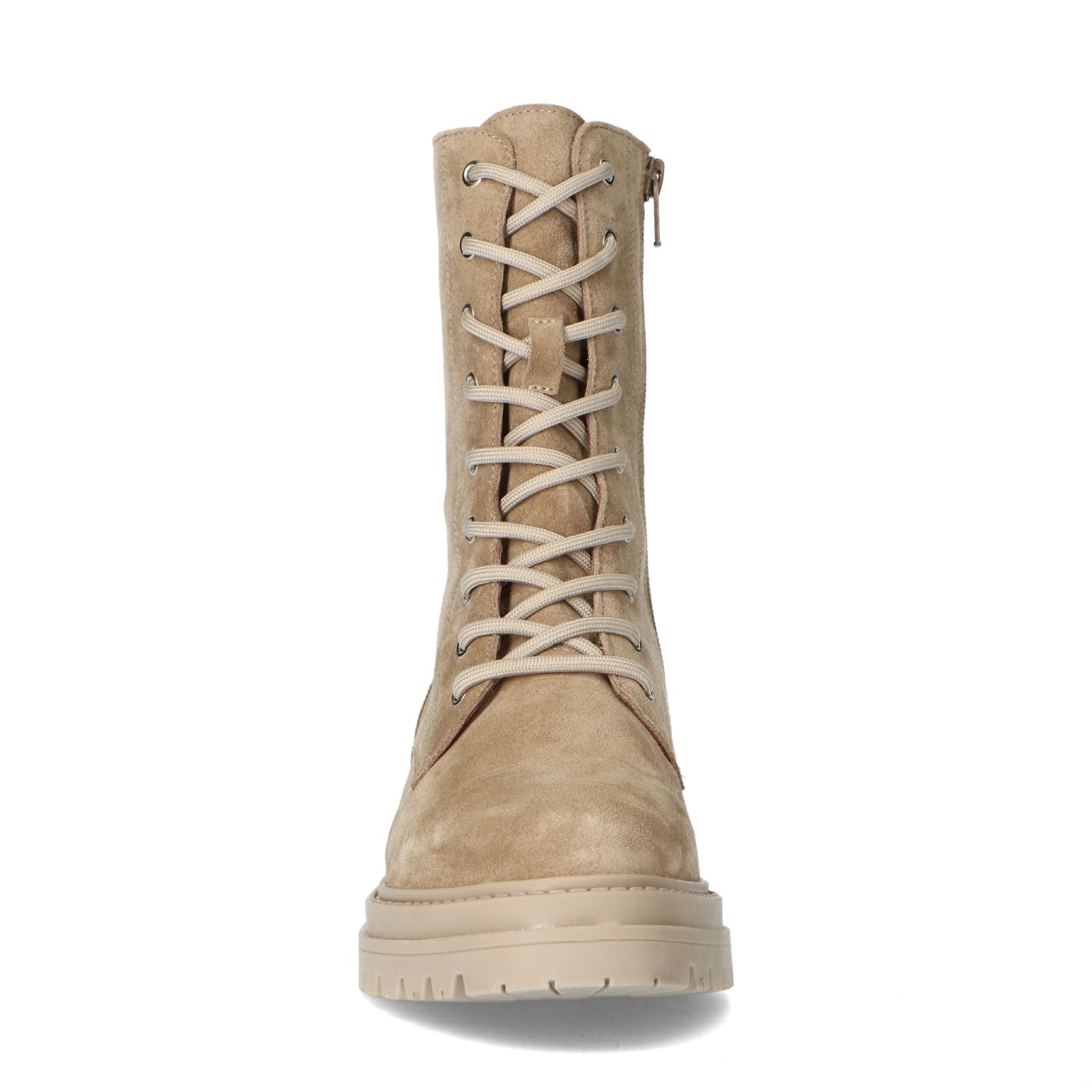 Taupe suède veterboots - Dames | MANFIELD