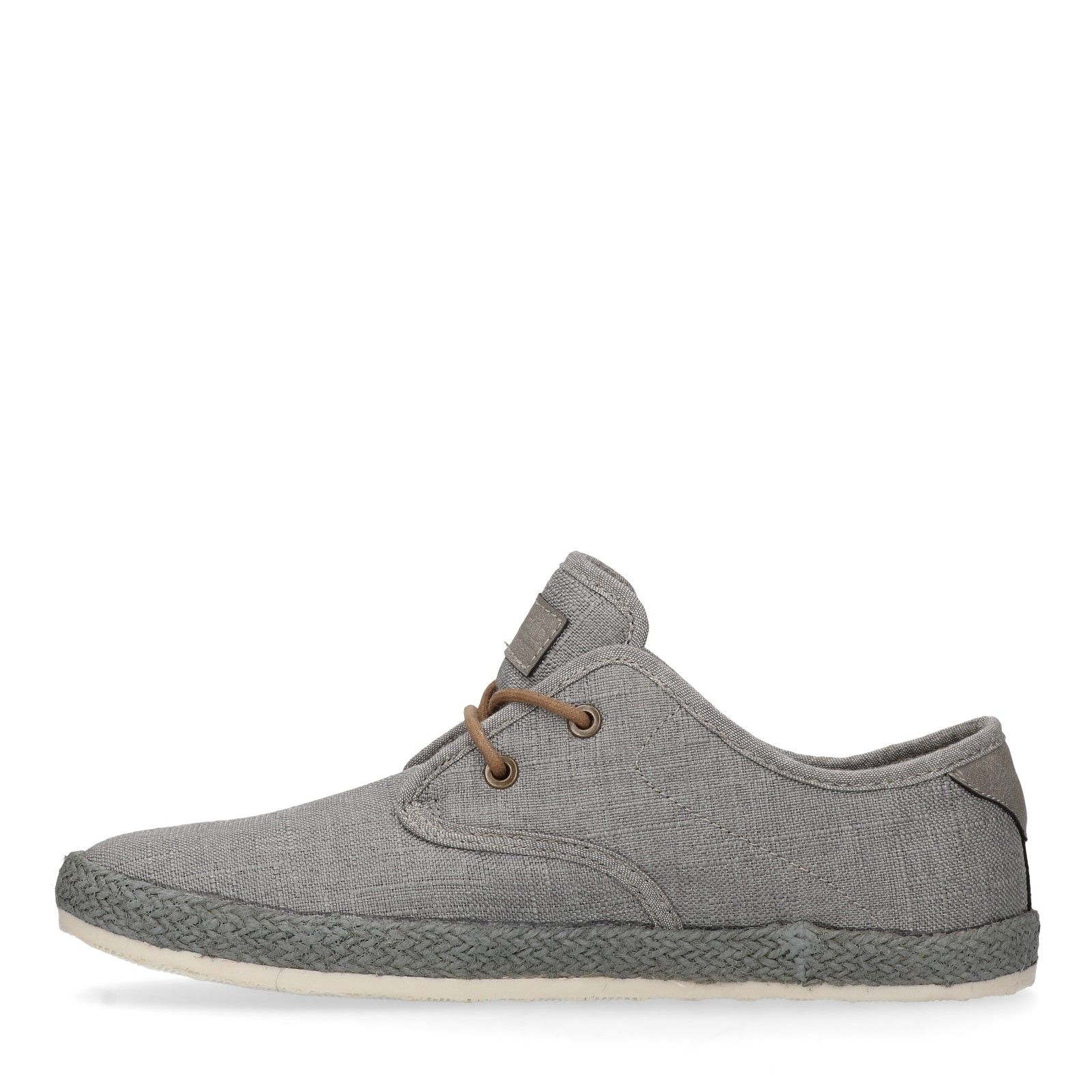 Grijze sneakers met geweven touwzool - Heren | MANFIELD