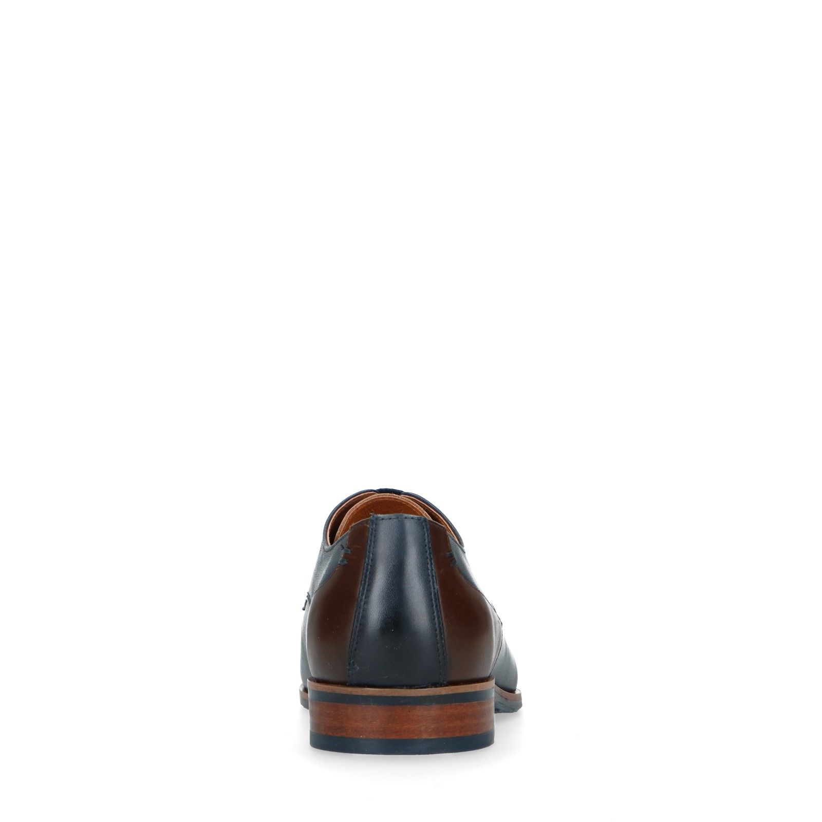 Blauwe leren veterschoenen - Heren | MANFIELD