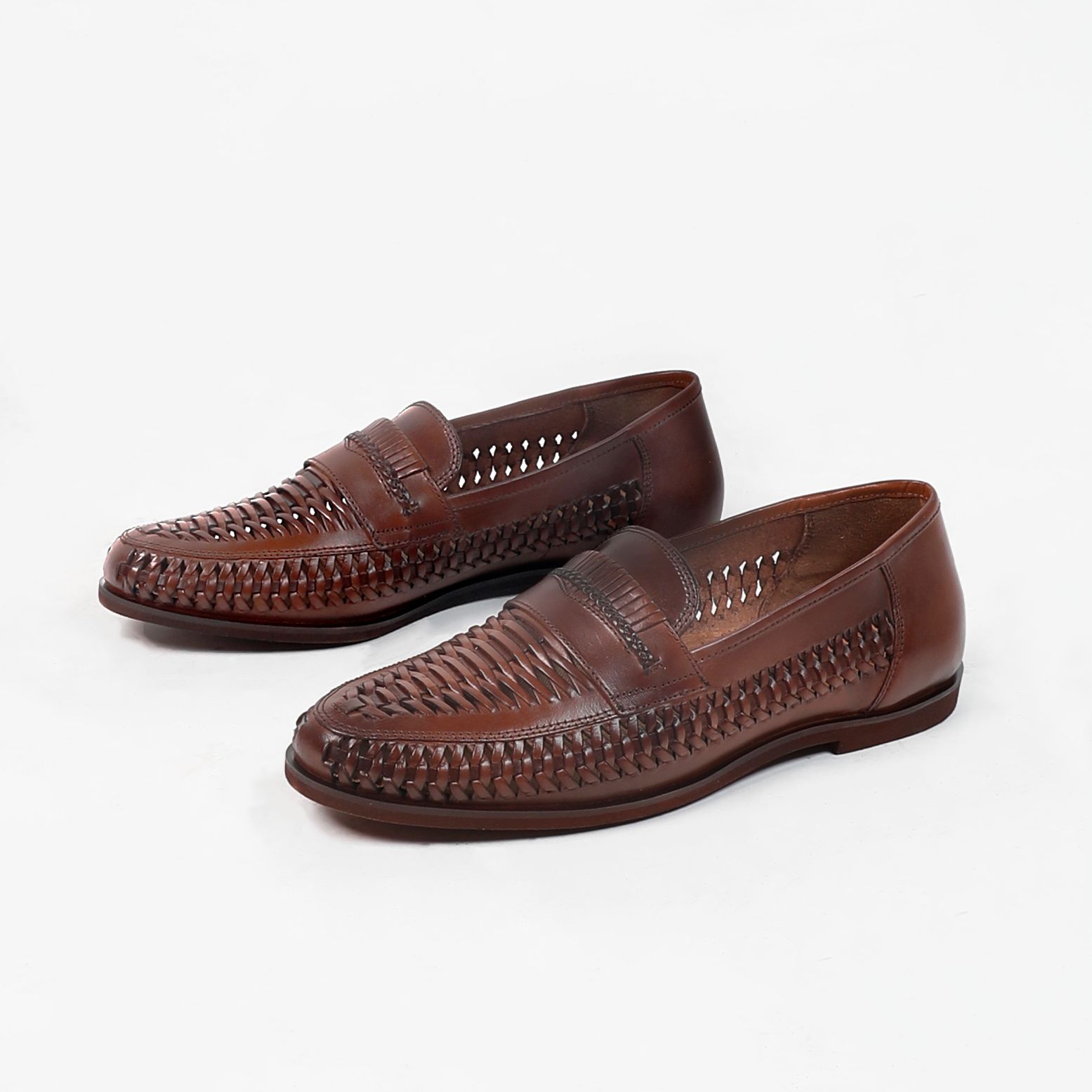 Bruine leren loafers - Heren | MANFIELD