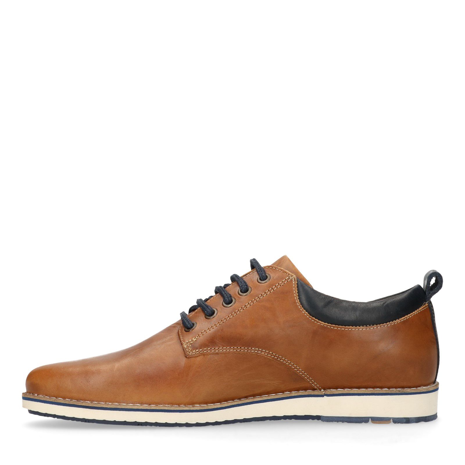 Floris van Bommel 13350 veterschoenen heren bruin 07 cognac leer 46 (11) -  Schoenen.nl