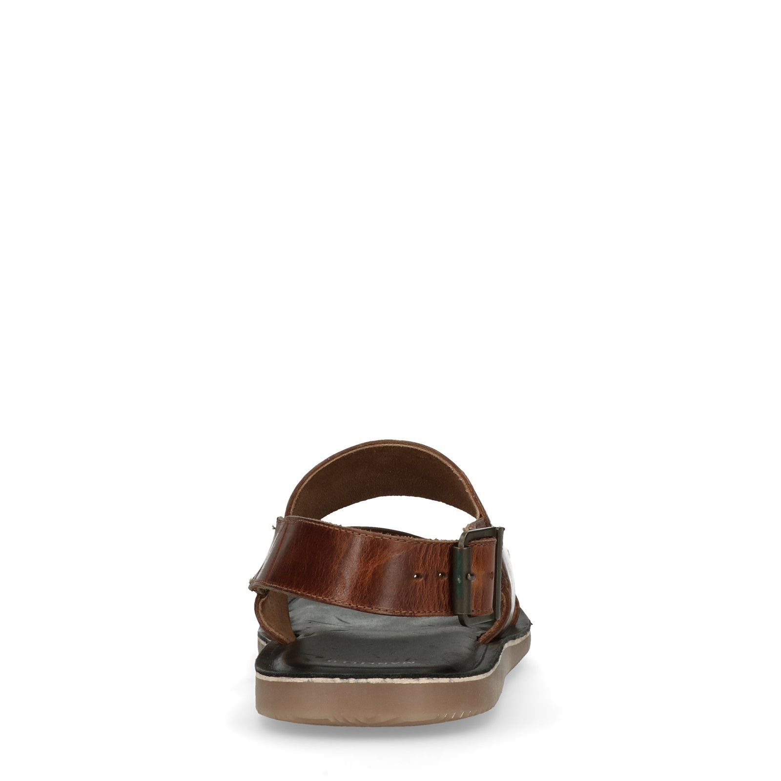 Bruine leren sandalen - Heren | MANFIELD