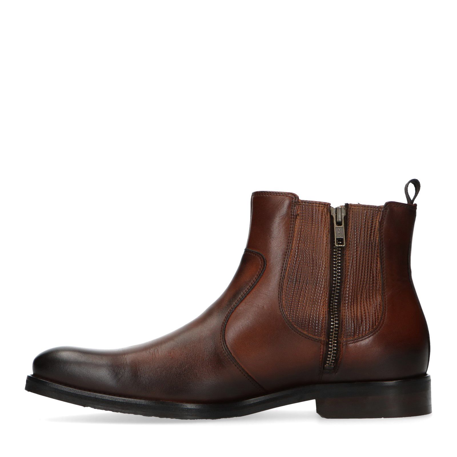 Cognac leren boots - Heren | MANFIELD