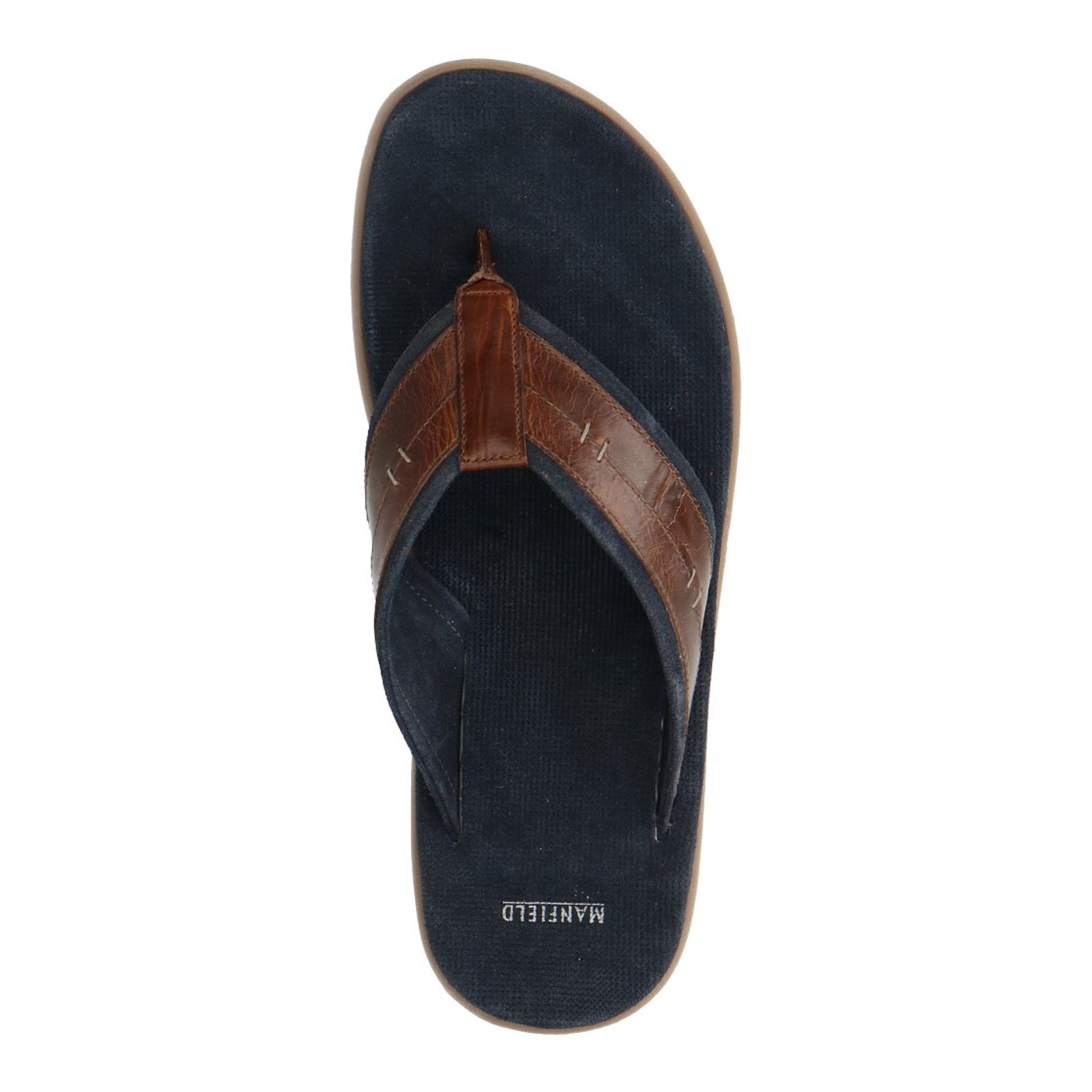 Bruine leren slippers - Heren | MANFIELD
