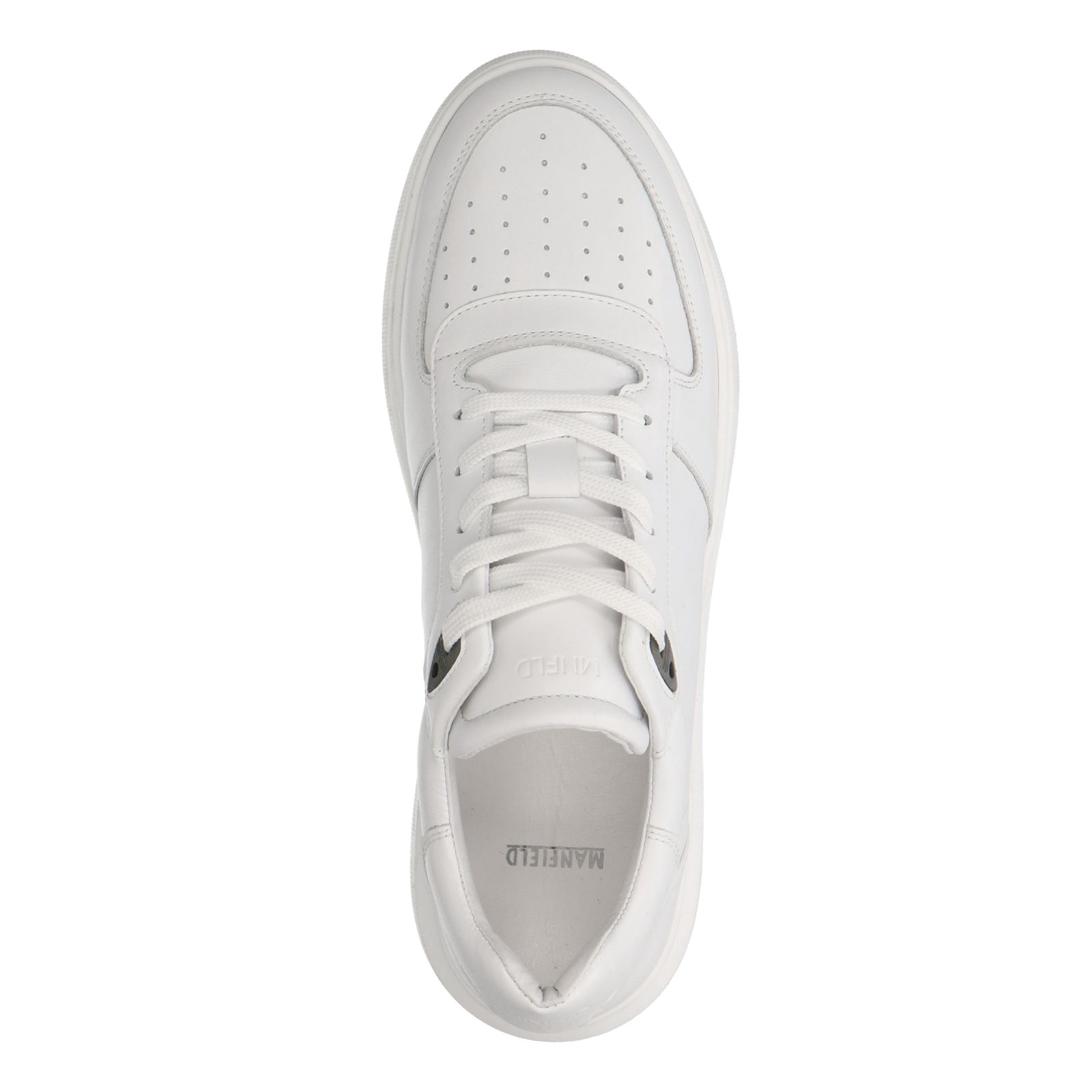Witte leren sneakers - Heren | MANFIELD