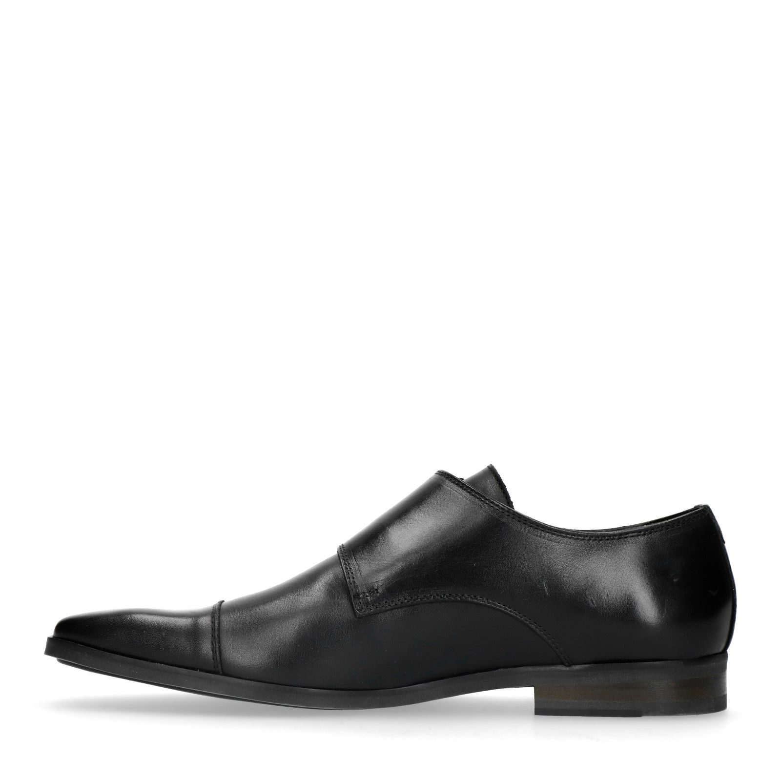 Zwarte leren gespschoenen - Heren | MANFIELD