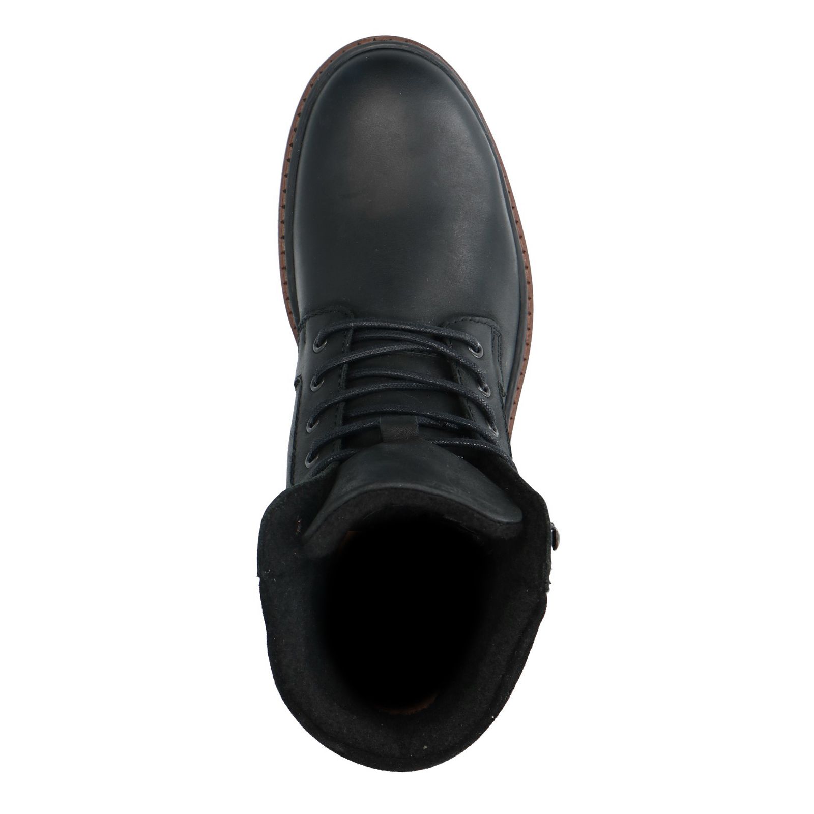 Zwarte leren veterboots - Heren | MANFIELD