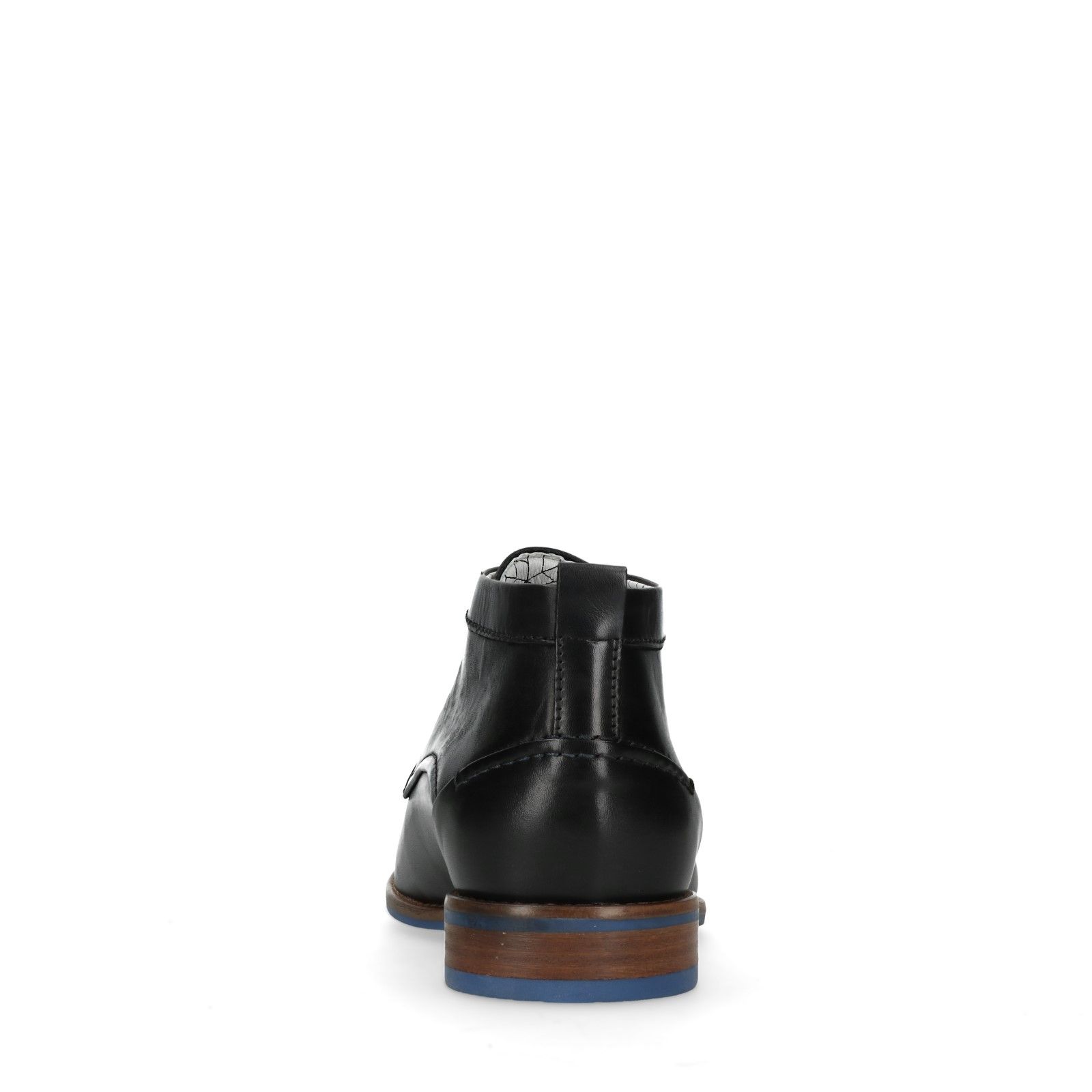 Zwarte leren veterboots - Heren | MANFIELD