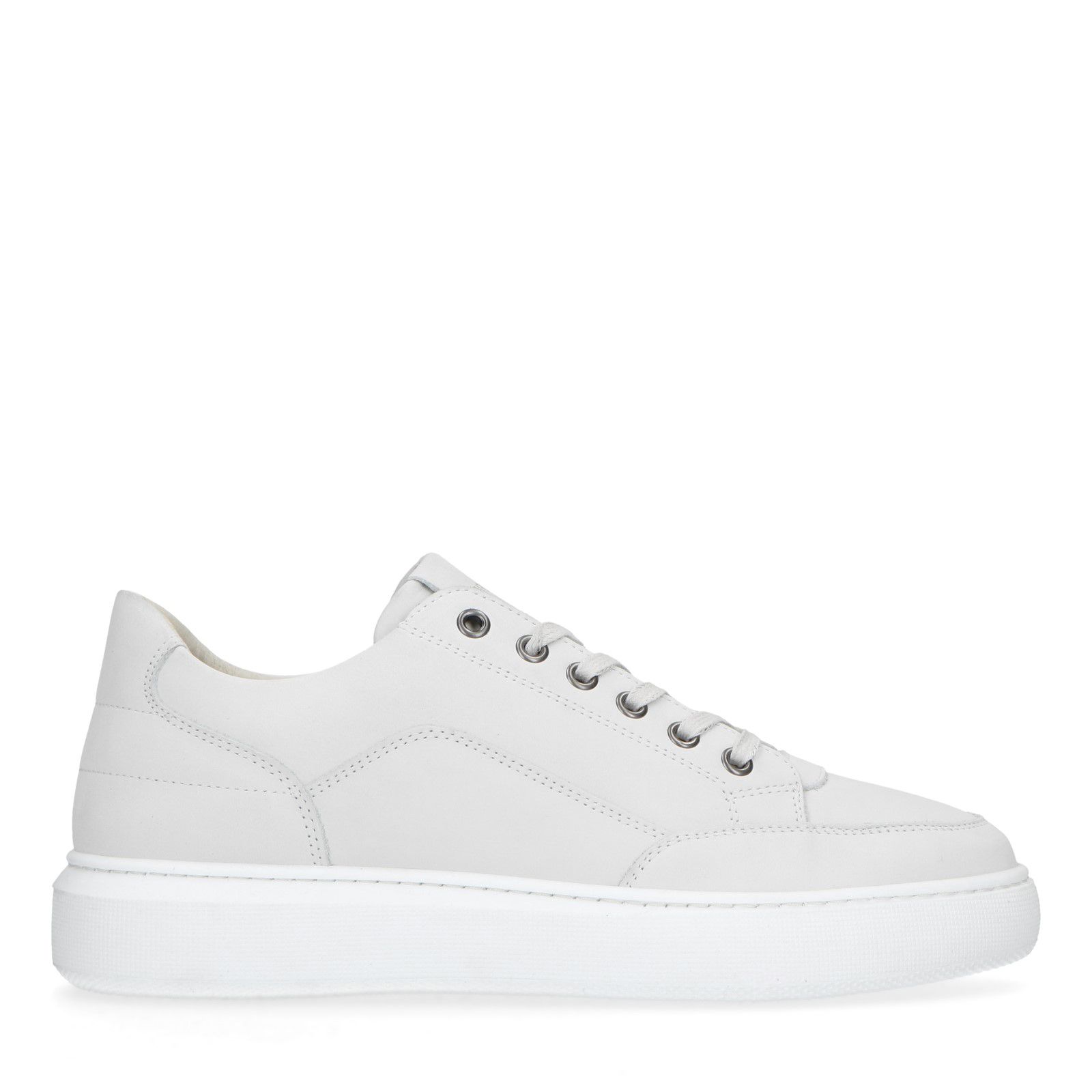 Leren hoge grijze sneakers - Heren | MANFIELD
