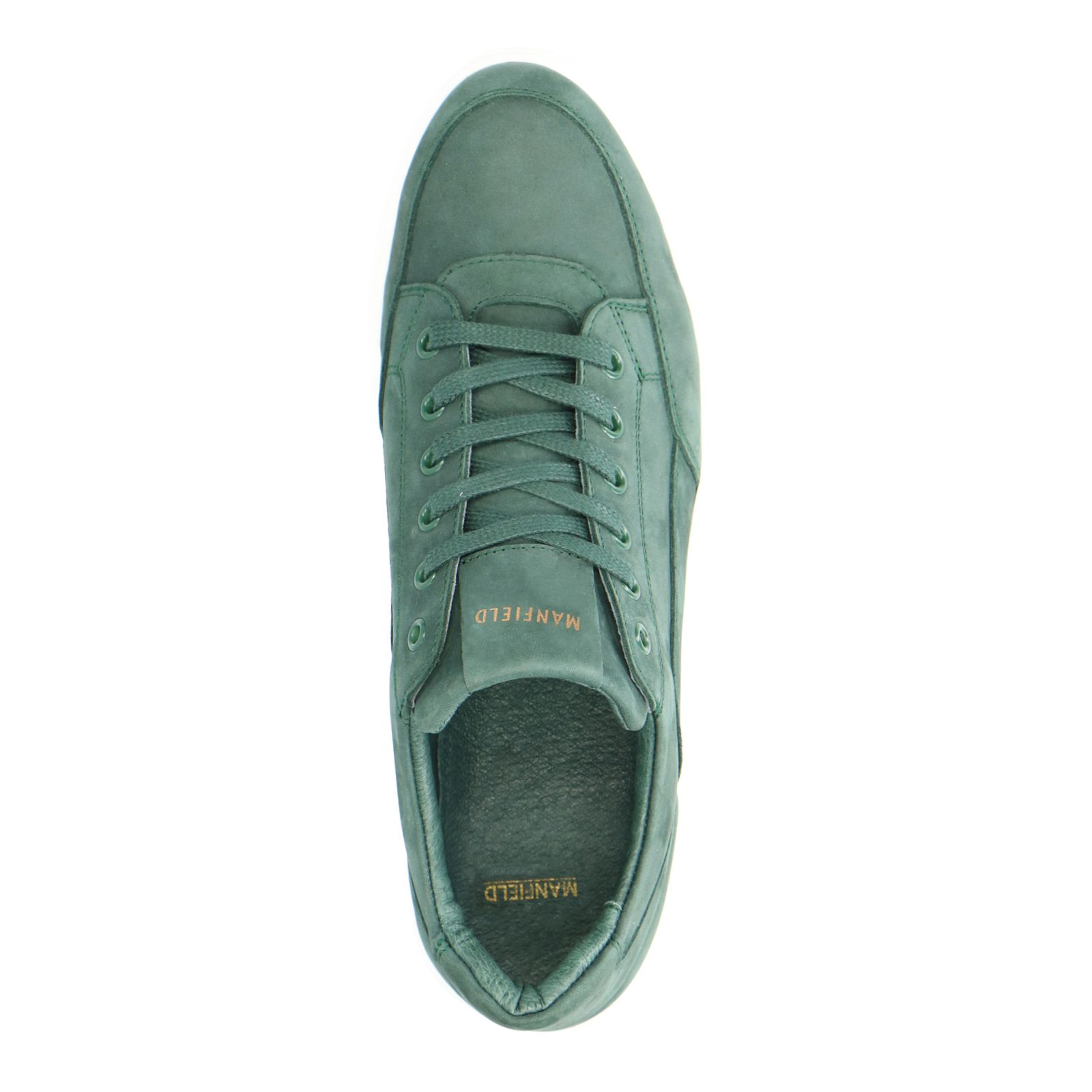 Groene sneakers met witte zool - Heren | MANFIELD