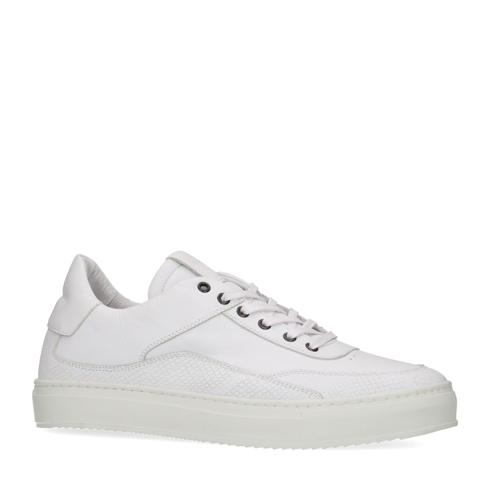 Witte nubuck sneakers - Heren | MANFIELD