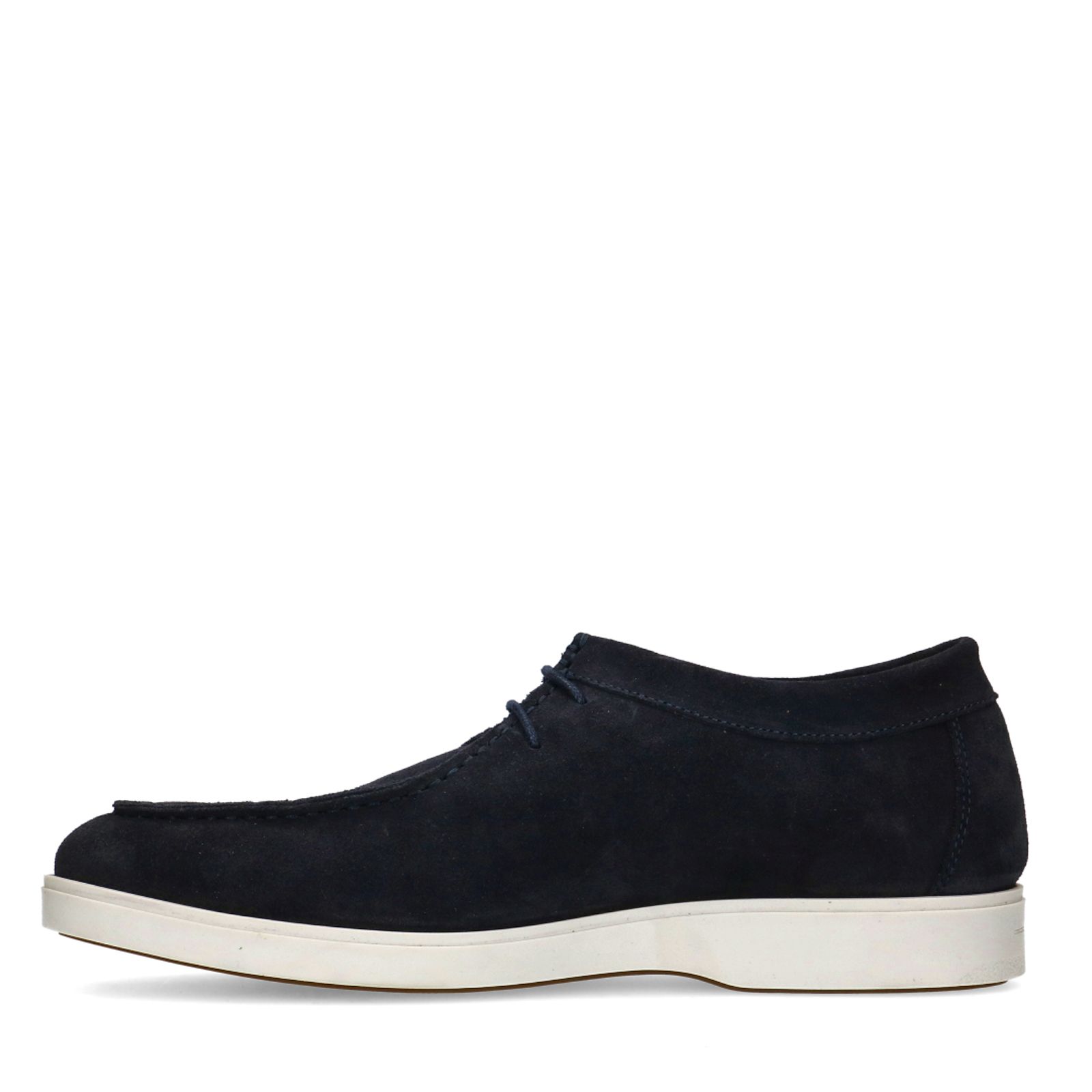 Donkerblauwe suède veterschoenen - Heren | MANFIELD