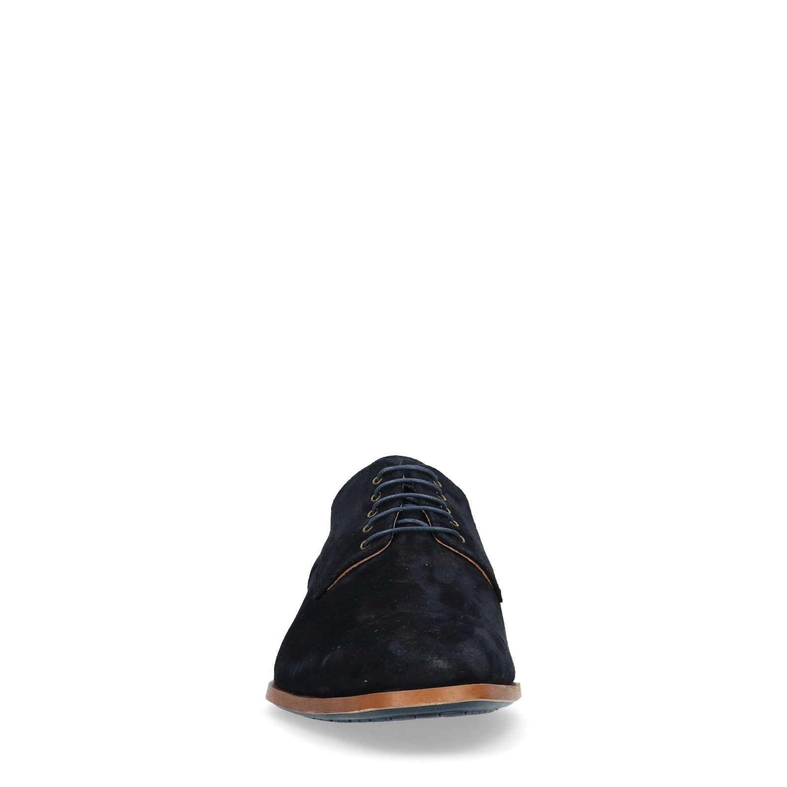 Donkerblauwe suède veterschoenen - Heren | MANFIELD