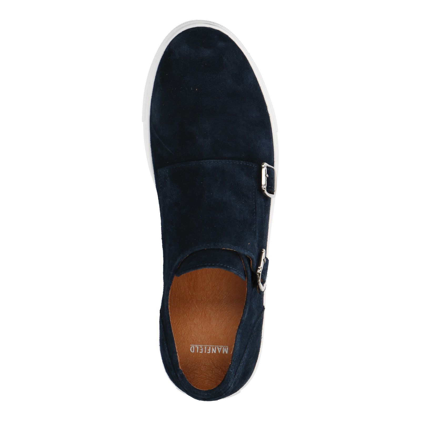 Blauwe suède veterschoenen - Heren | MANFIELD