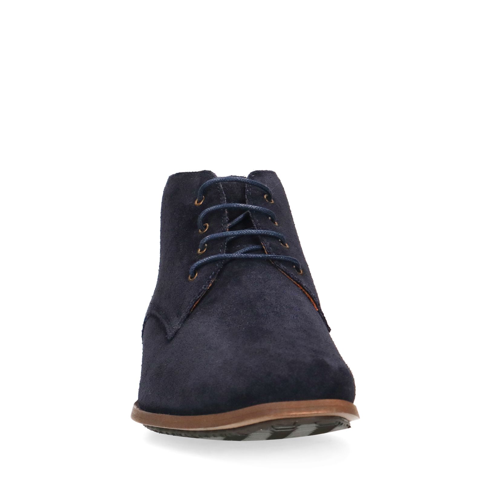 Donkerblauwe suède veterschoenen - Heren | MANFIELD