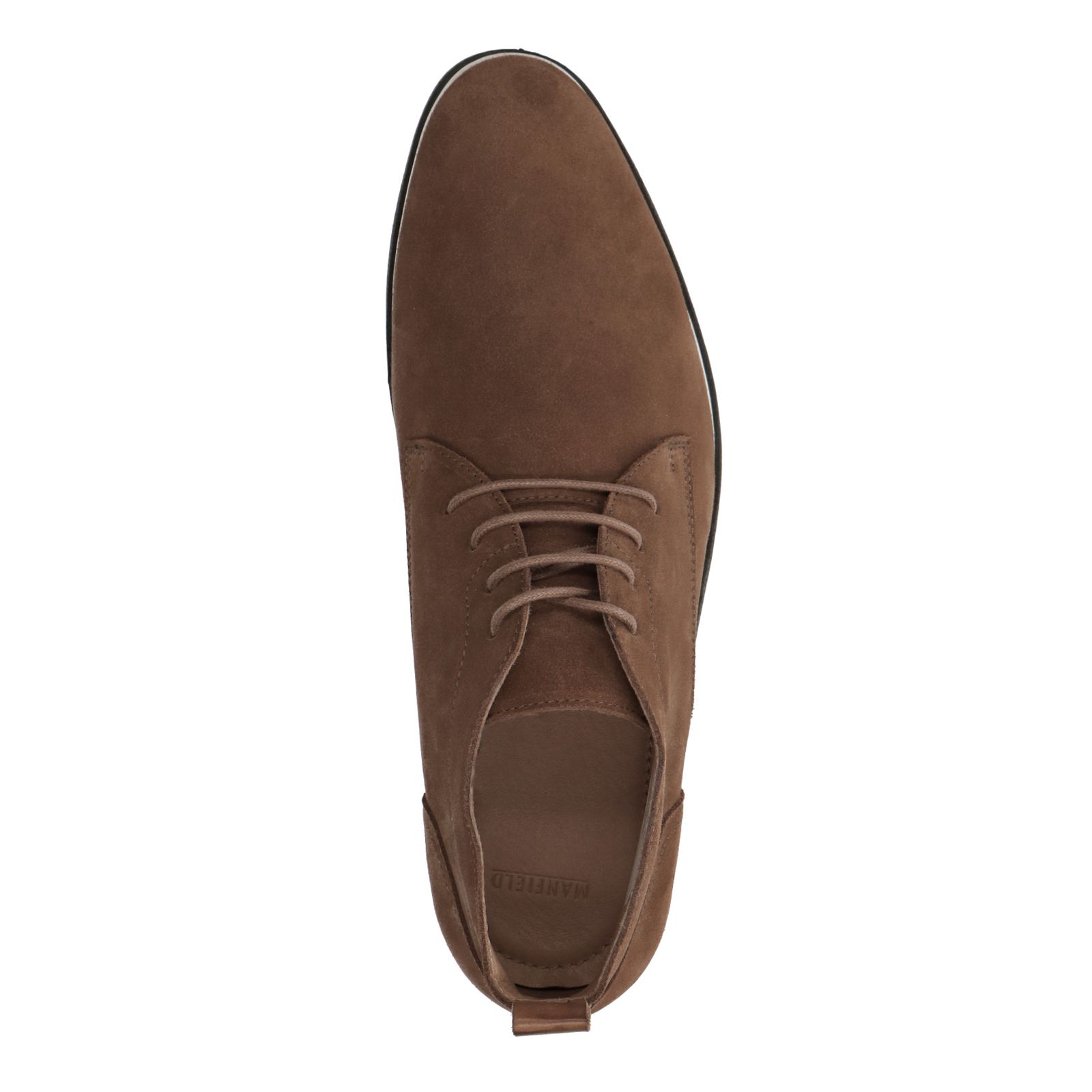 Cognac suède veterschoenen - Heren | MANFIELD