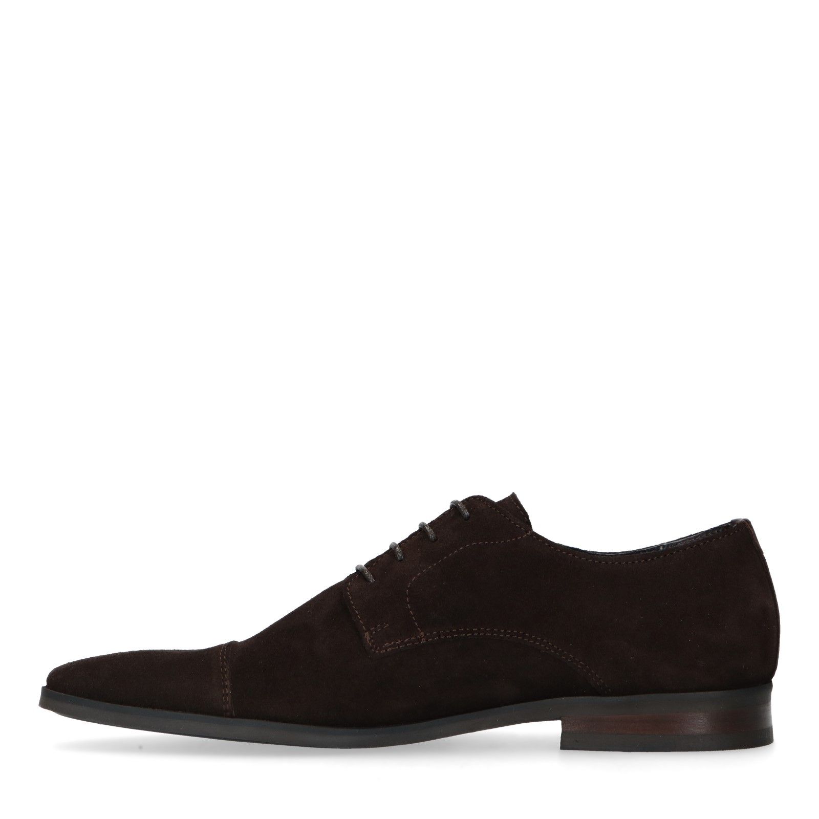 Donkerbruine suède veterschoenen - Heren | MANFIELD