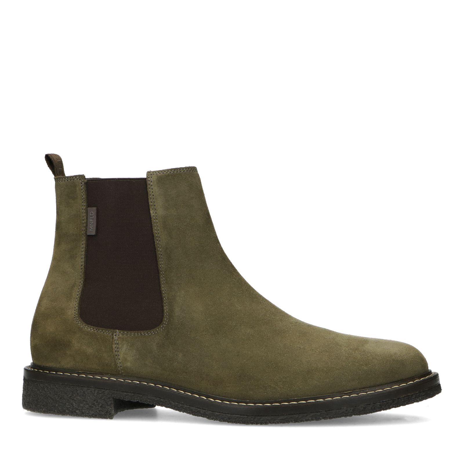 khaki suede chelsea boots