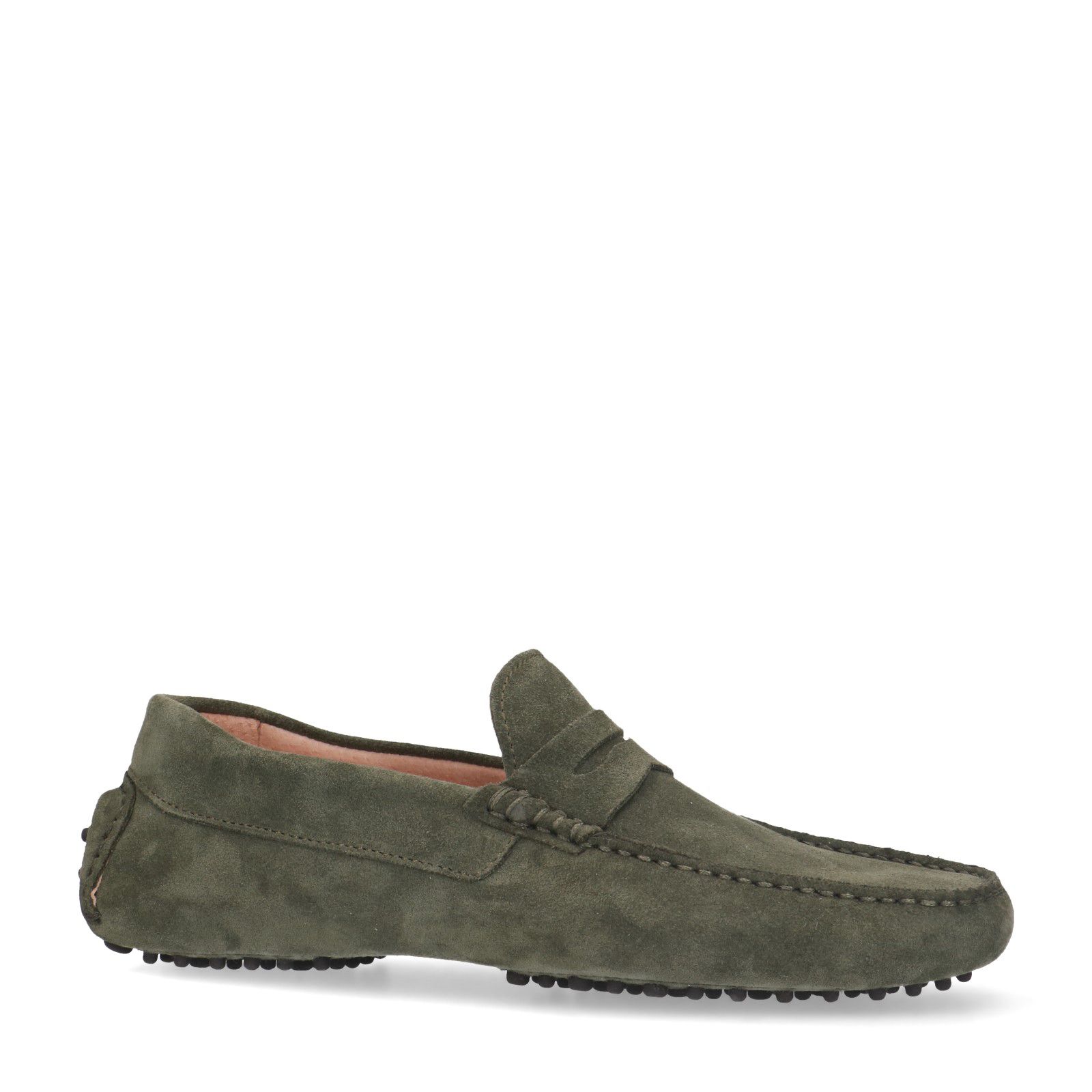 Groene suède loafers - Heren | MANFIELD