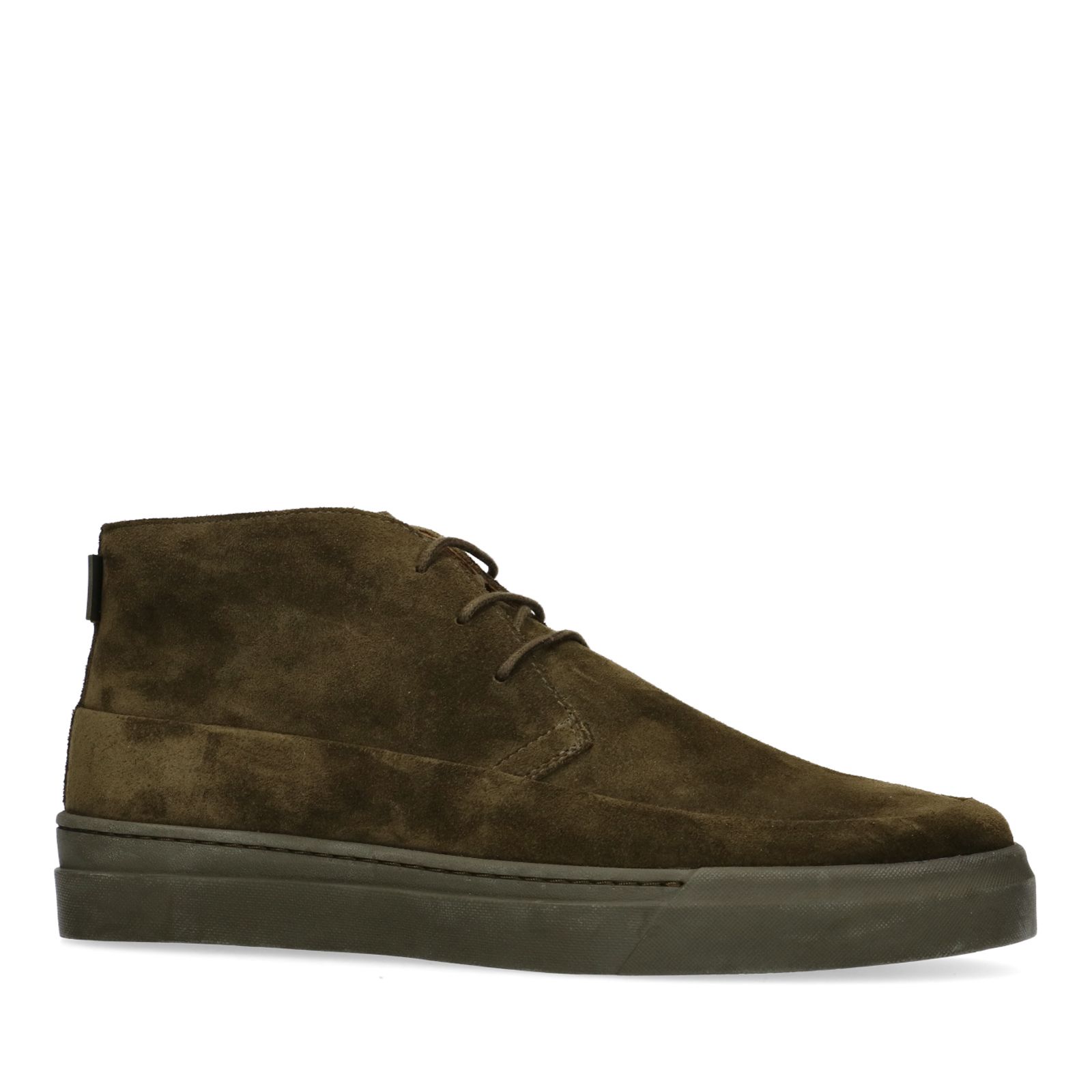 Groene suède veterschoenen - Heren | MANFIELD