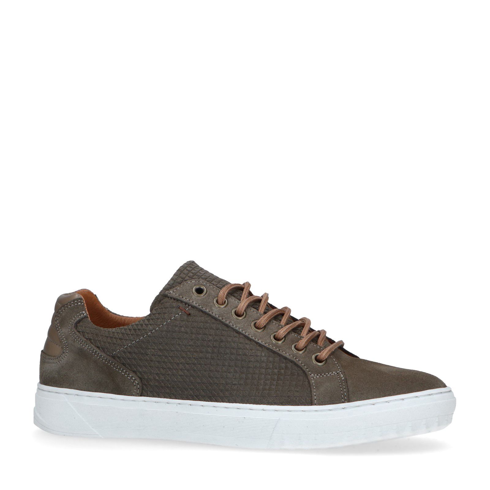 Heren Low Top Suede Sneakers Schoenen Beige