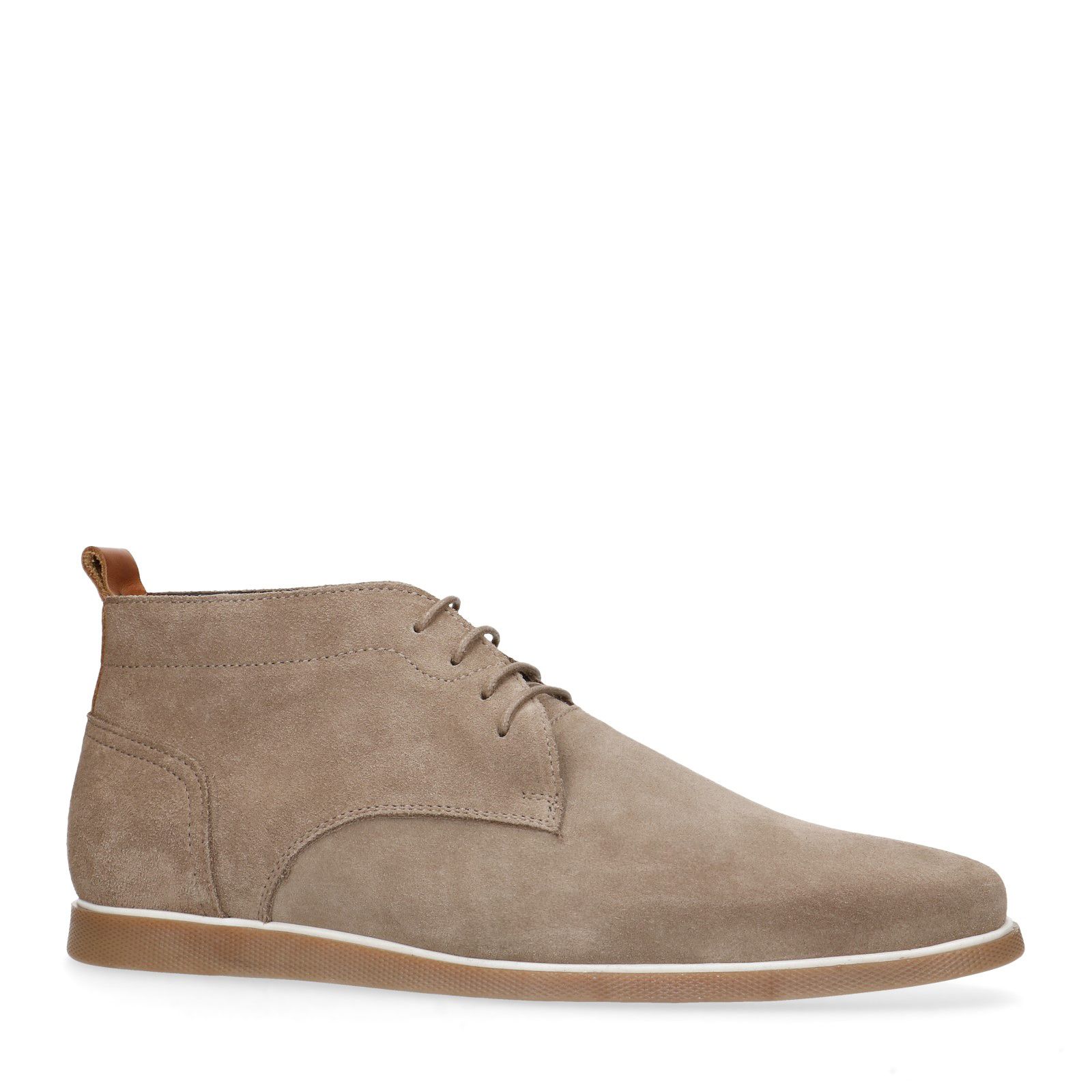 Taupe suède veterboots - Heren | MANFIELD